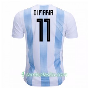 Camisolas de Futebol Argentina Di Maria 11 Equipamento Principal Copa do Mundo 2018 Manga Curta